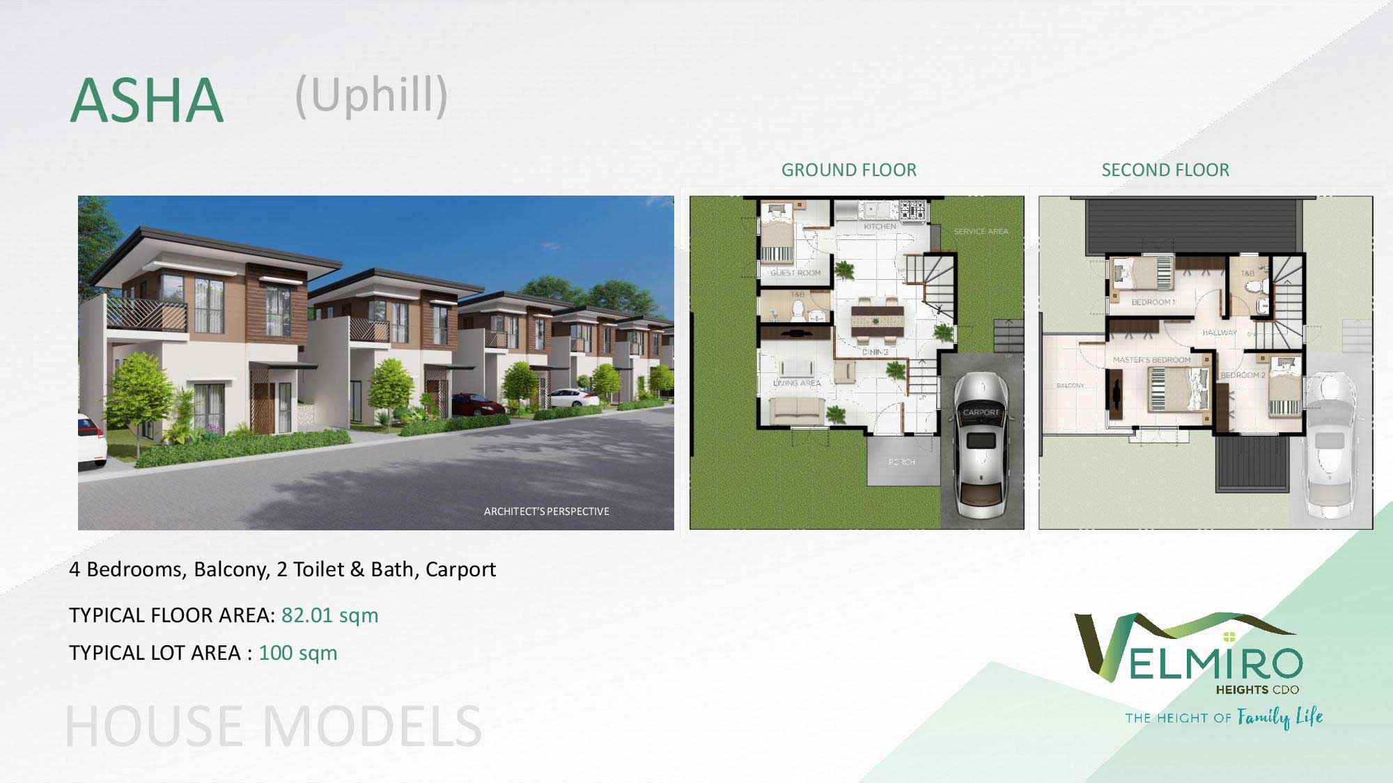 Velmiro Heights Agusan House Model Asha Uphill web GMC