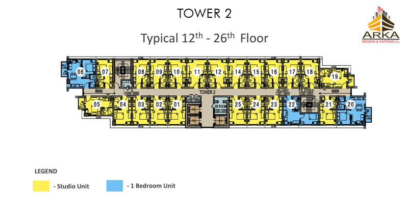 Casa Mira Tower 2 CDO GMC 12th 26th Floor Plan